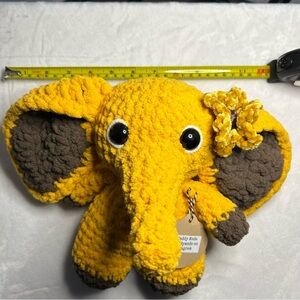 Crochet elephant made by Maddy Made